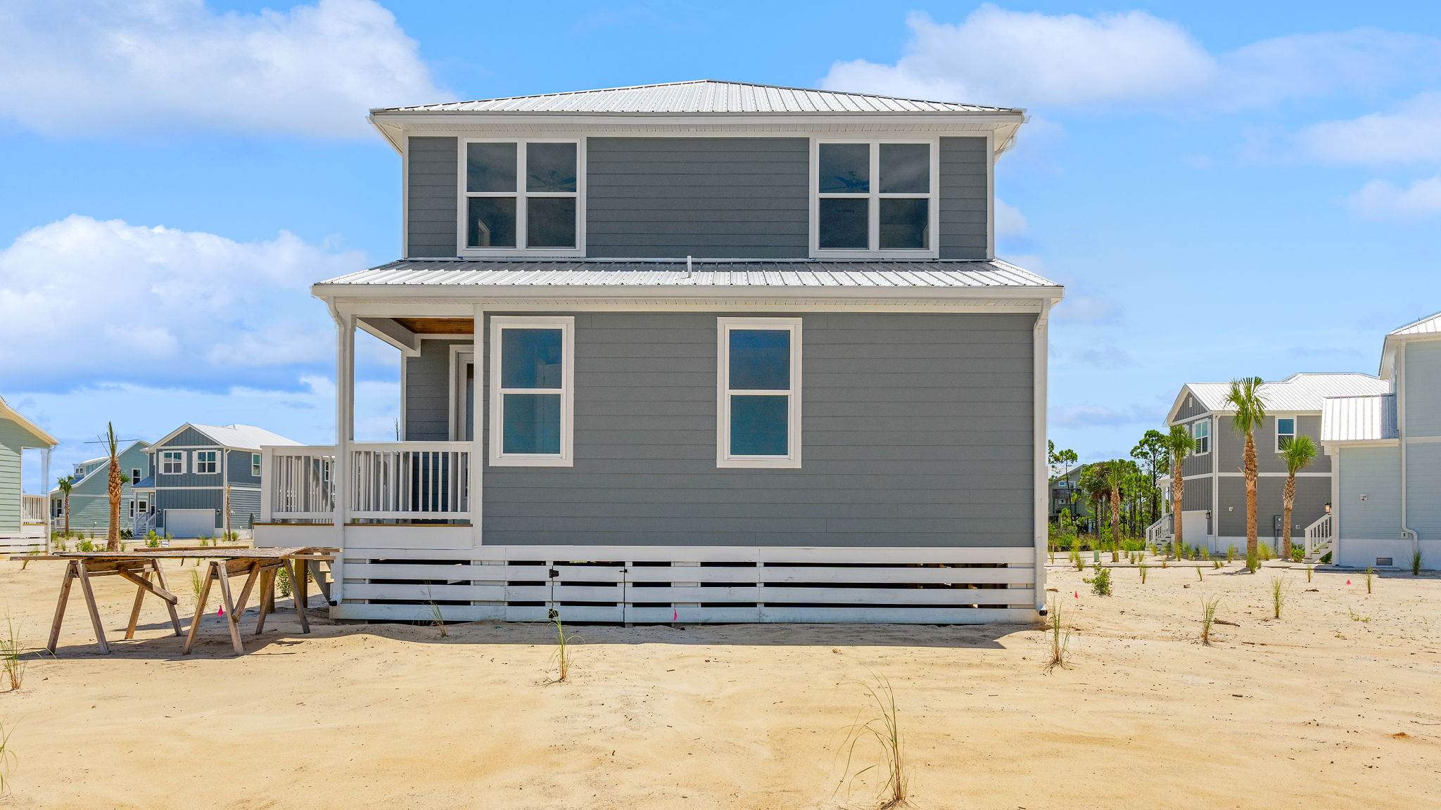 Key Largo floor plan at Redfish Cove with two car garage and covered rear porch.
