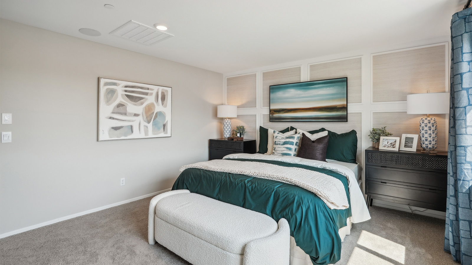 Primary bedroom with king bed