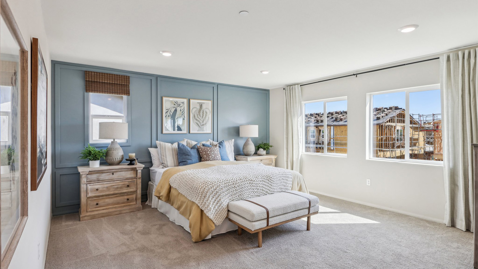 Primary bedroom with king bed