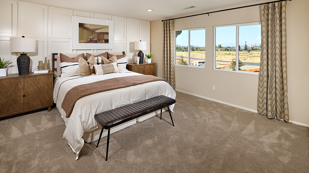 Spacious fully furnished primary bedroom