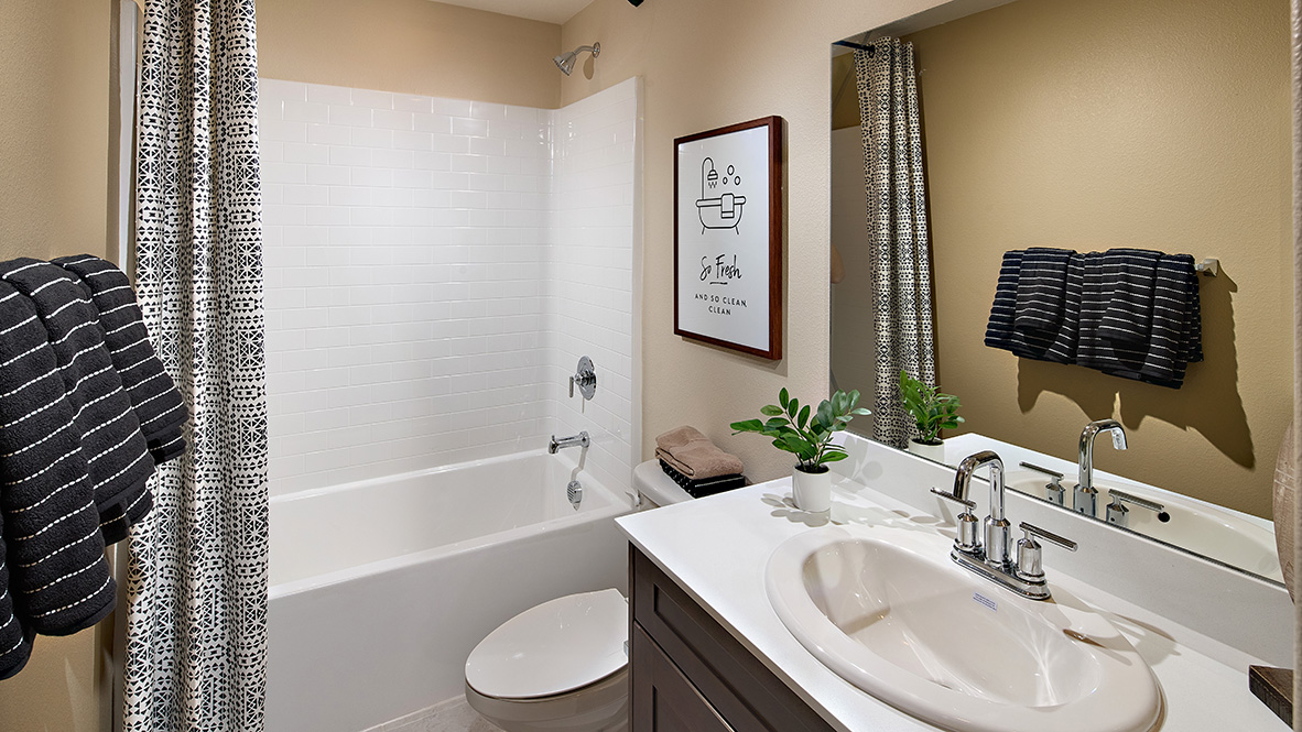 Bathroom with shower and tub
