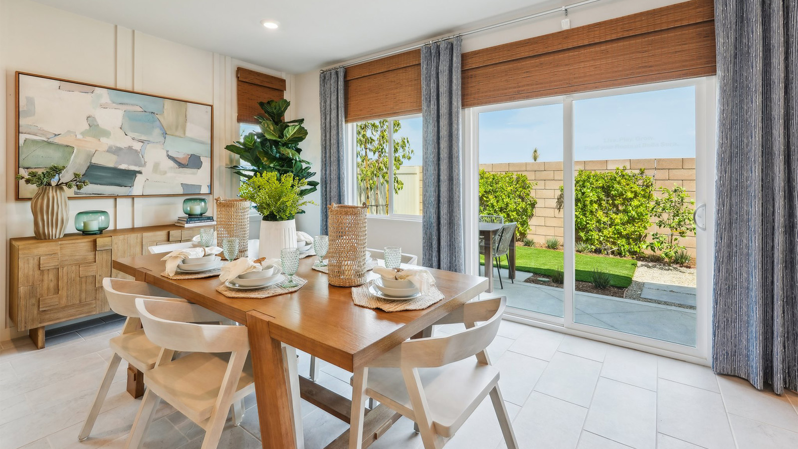 Open-concept dining room