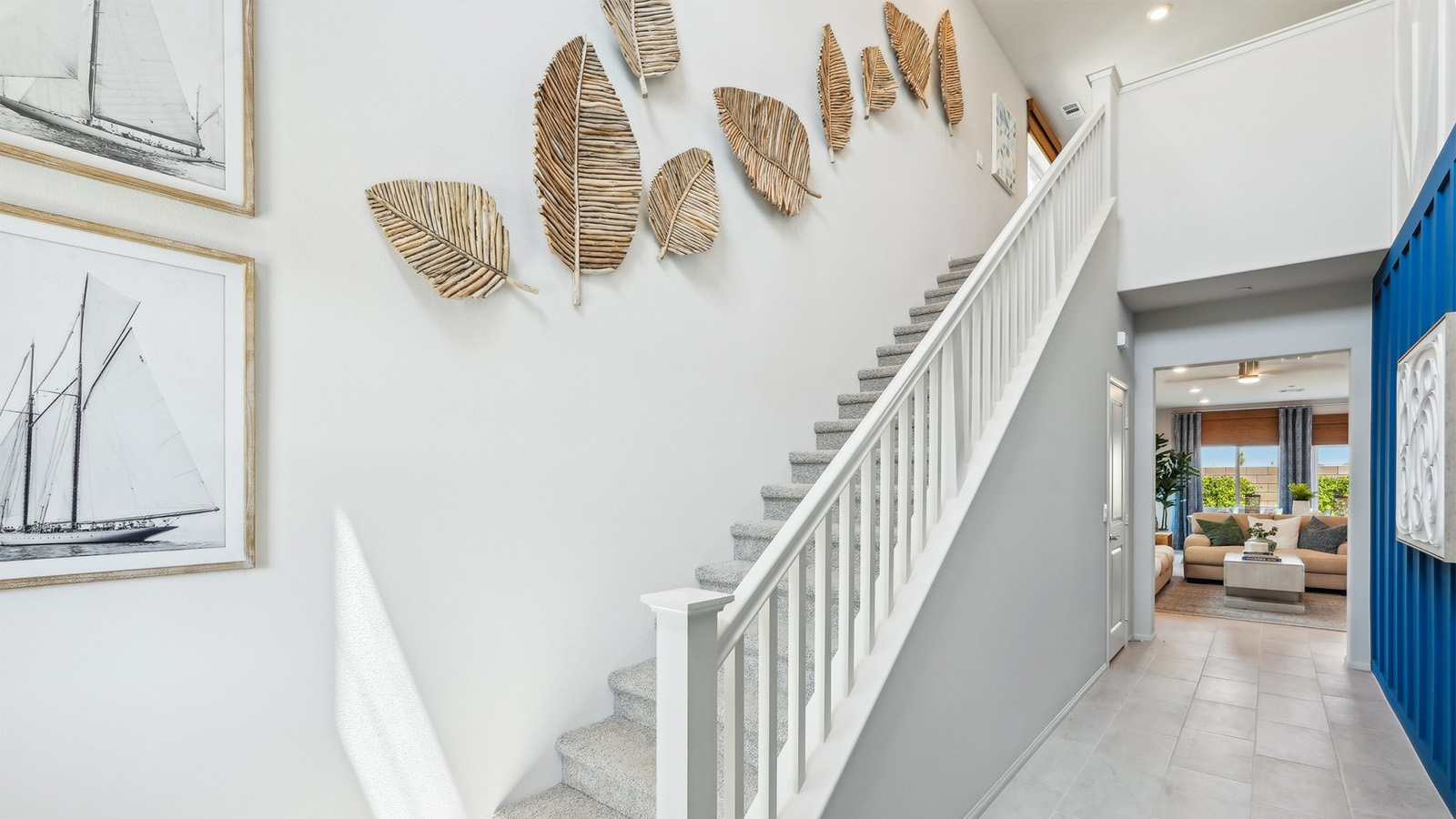 Entry way with open stairs