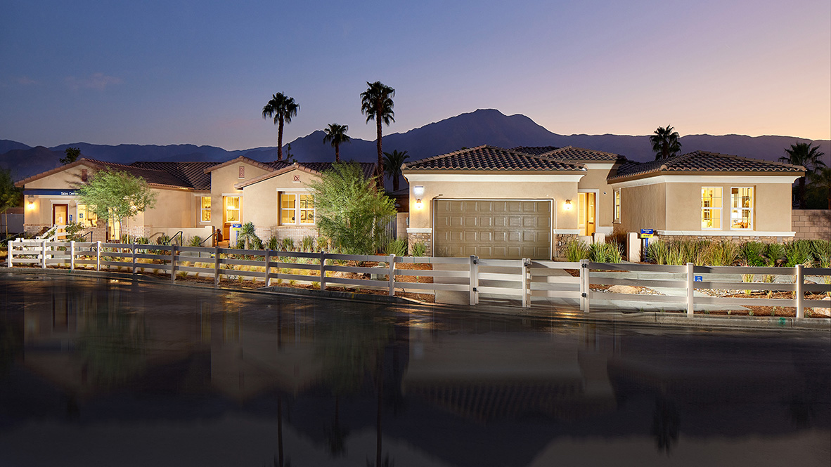 Street scene of model homes