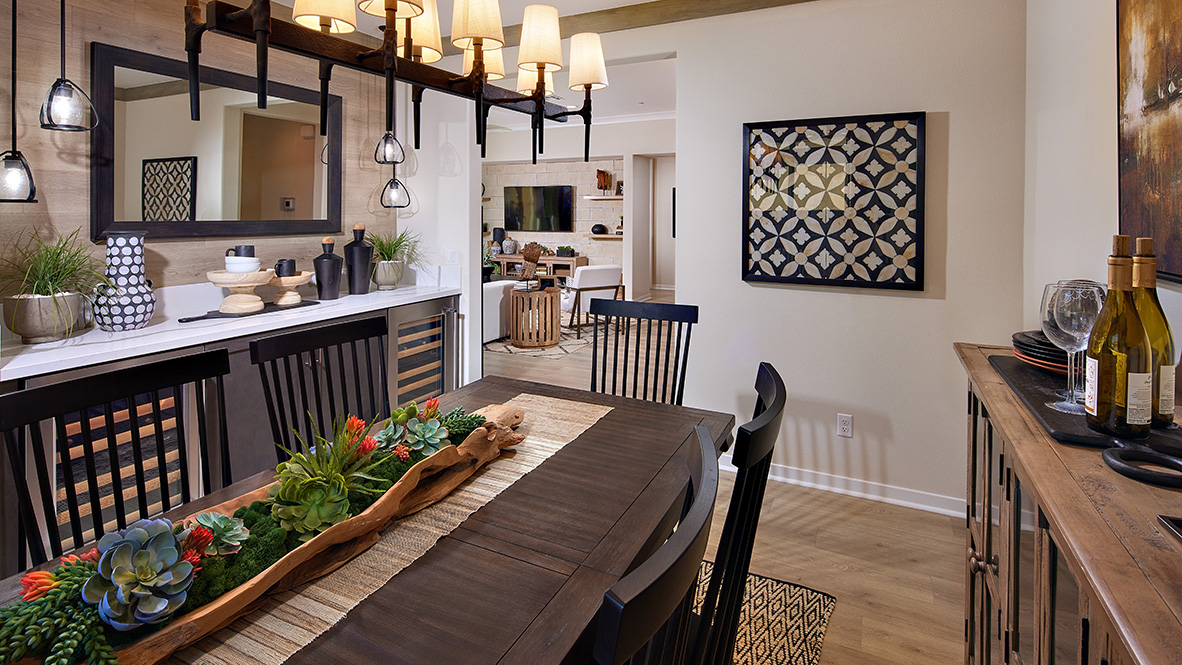 Open-concept dining room