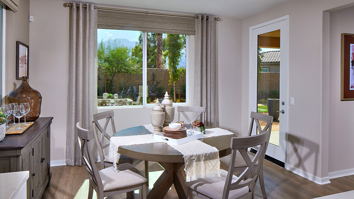 Nook area with back patio door