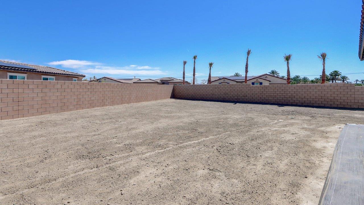 Spacious rear yard, single story home