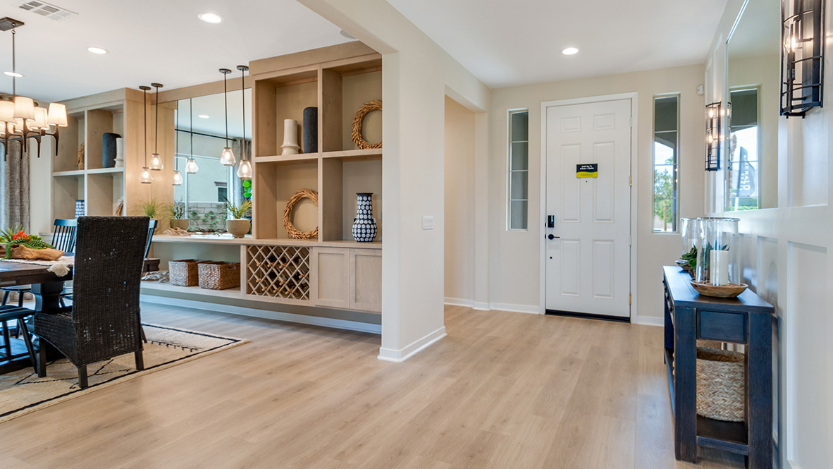 Entry hallway and formal dining room