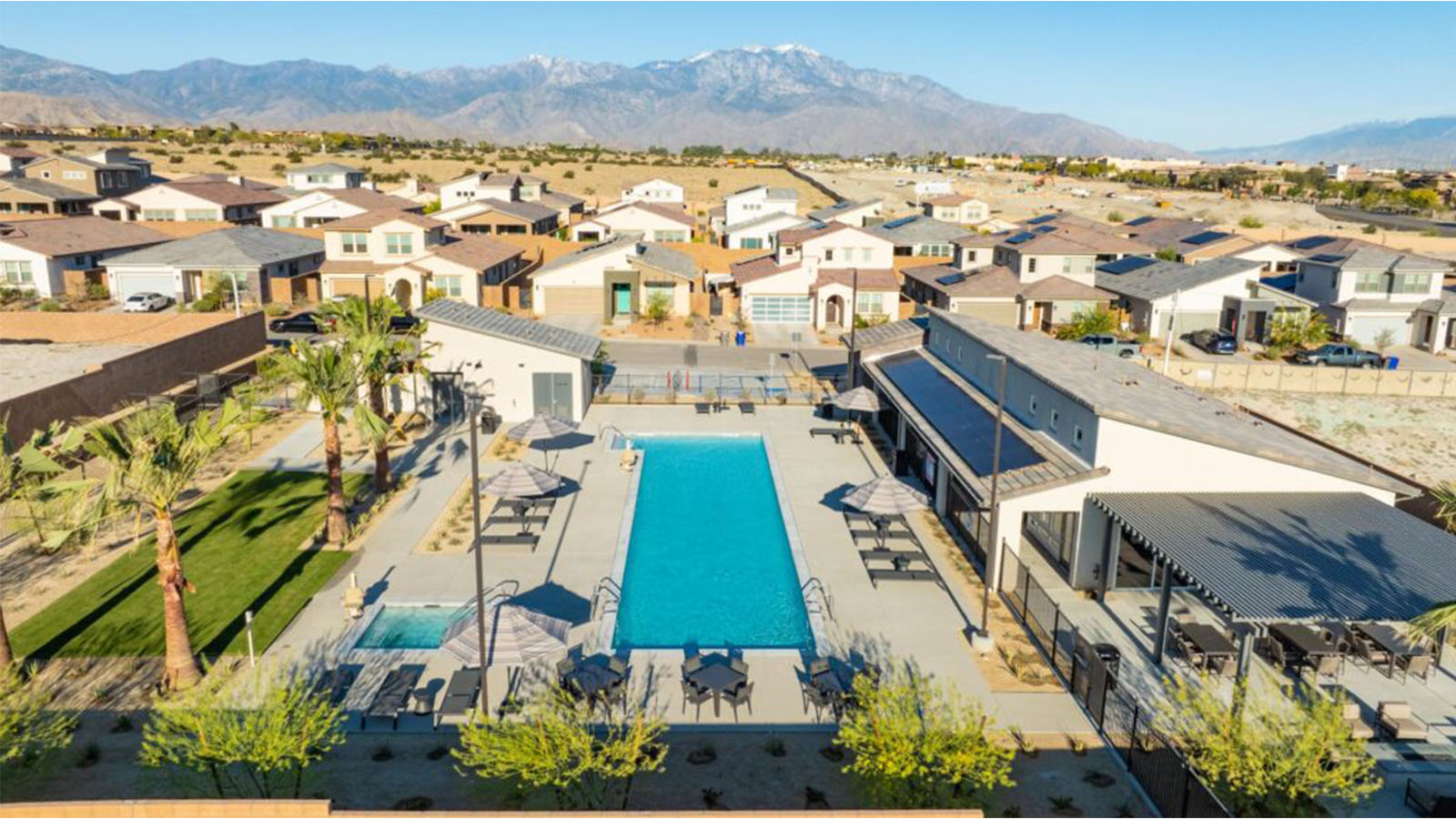 Aerial view of community pool