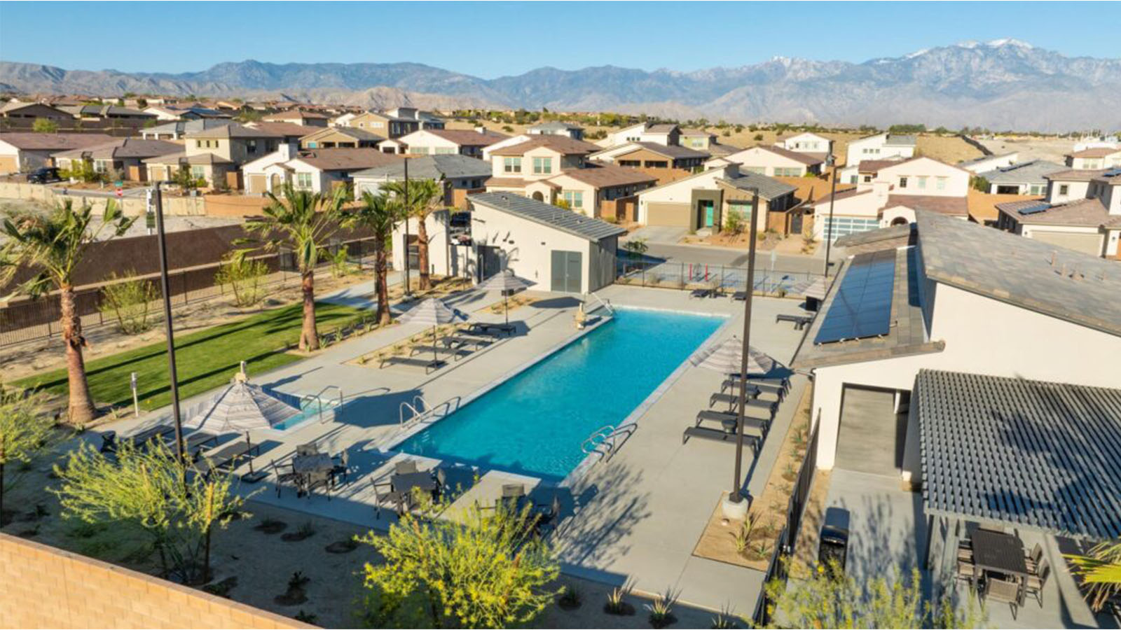 Aerial view of community pool