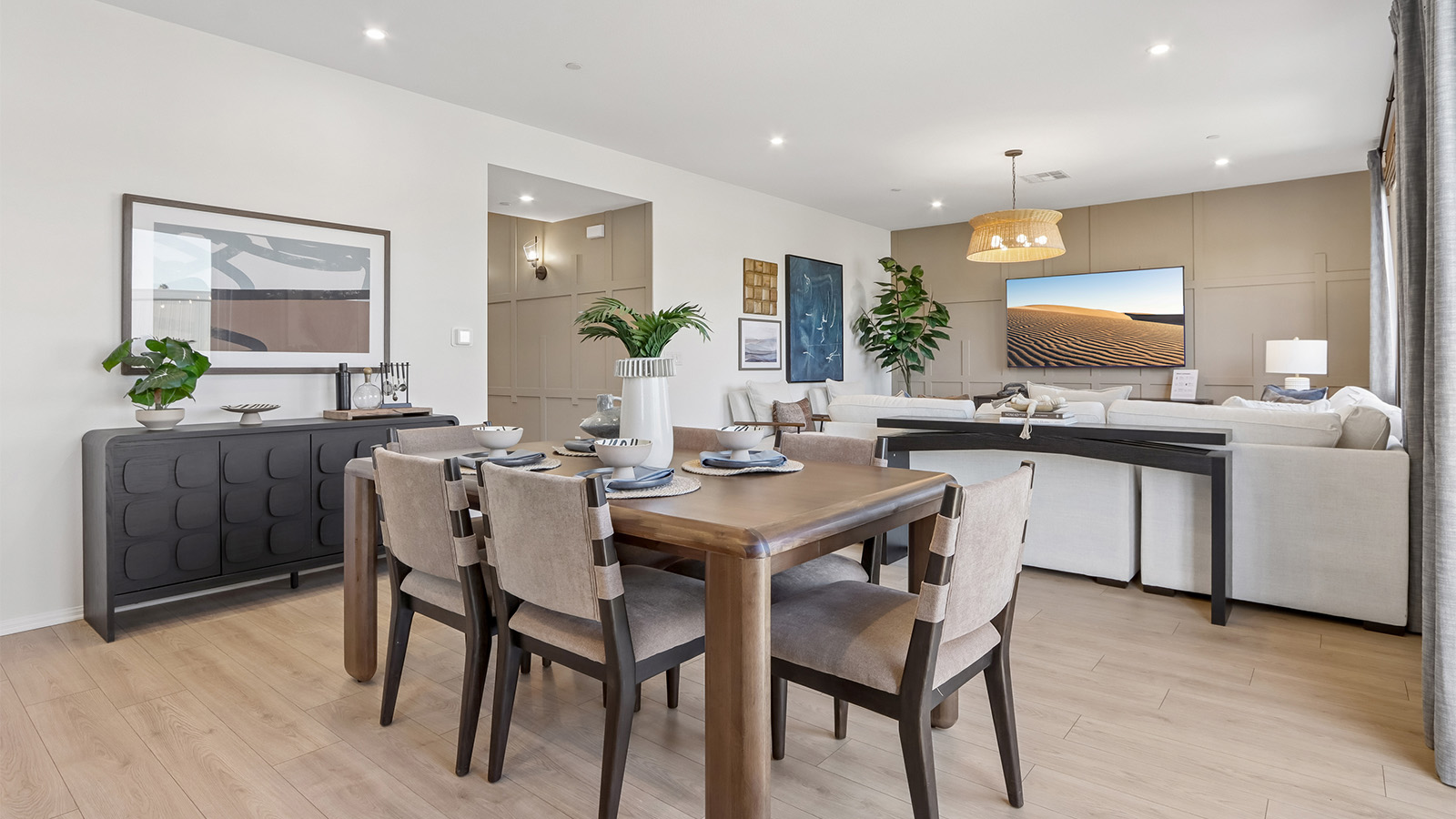Dining and living space