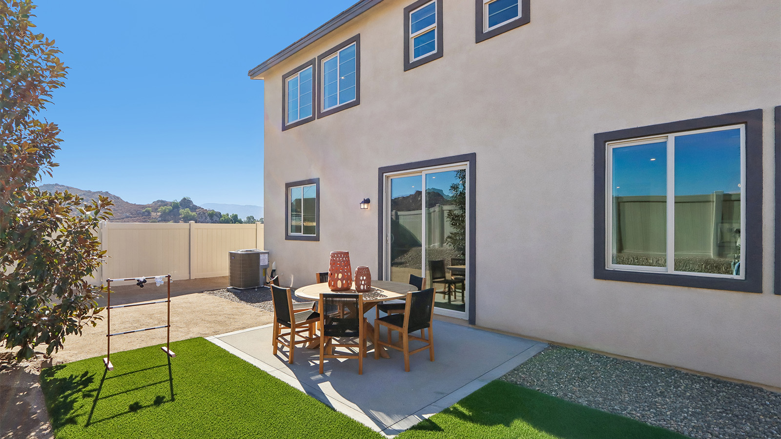 Spacious backyard