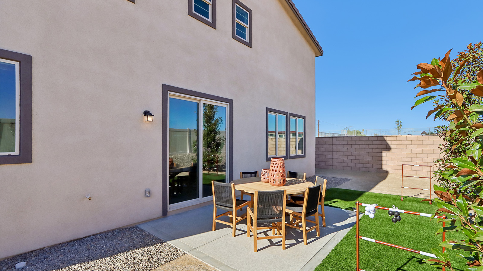 Spacious backyard