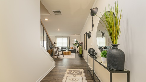 Oversized foyer walking into the family room