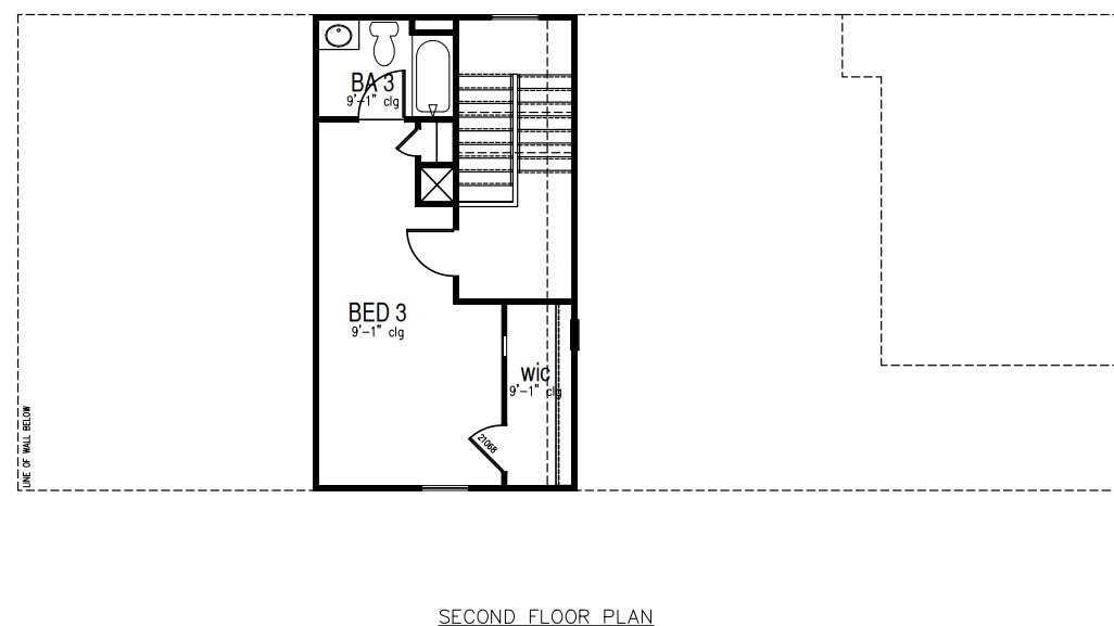 2nd floor of the one story bowen plan