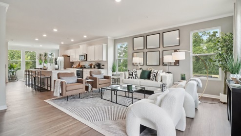 Open concept modern family room great for entertaining