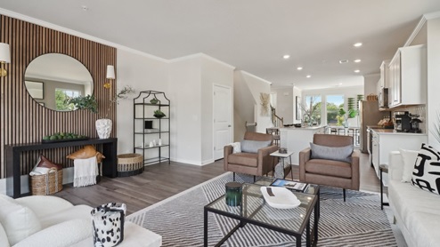 Open concept modern family room great for entertaining