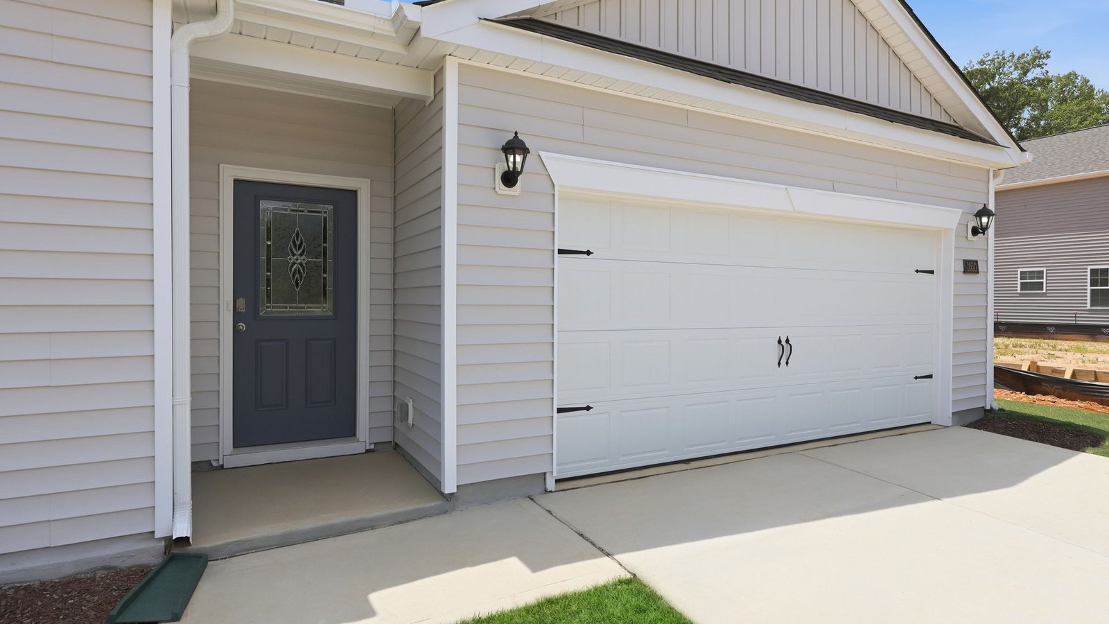 two car garage view