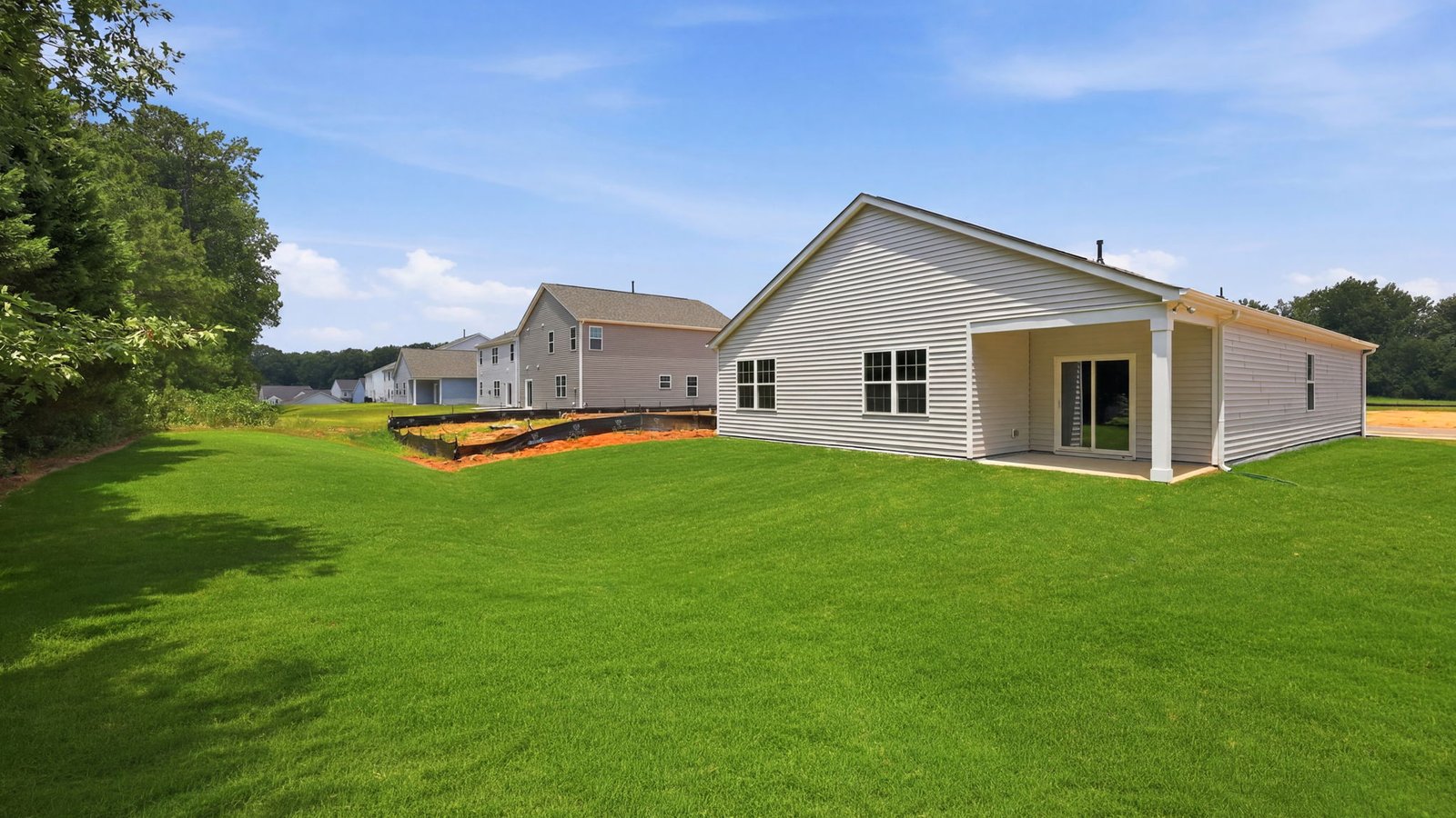 rear view of home with backyard