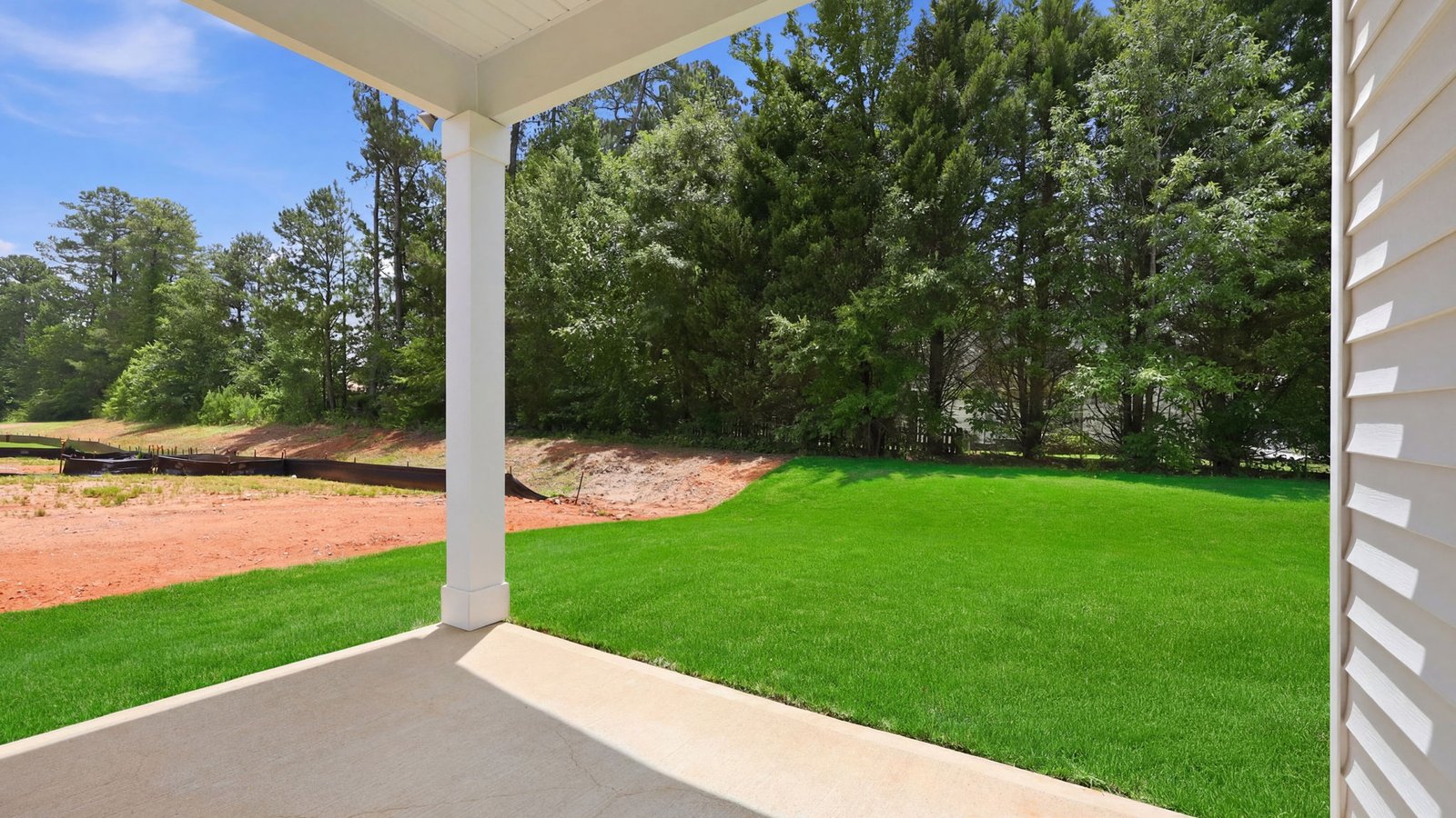 covered back porch of home