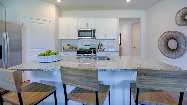 Kitchen with granite countertops