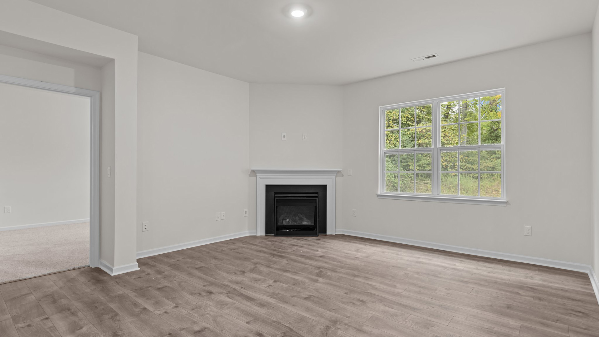 living room with ample lighting