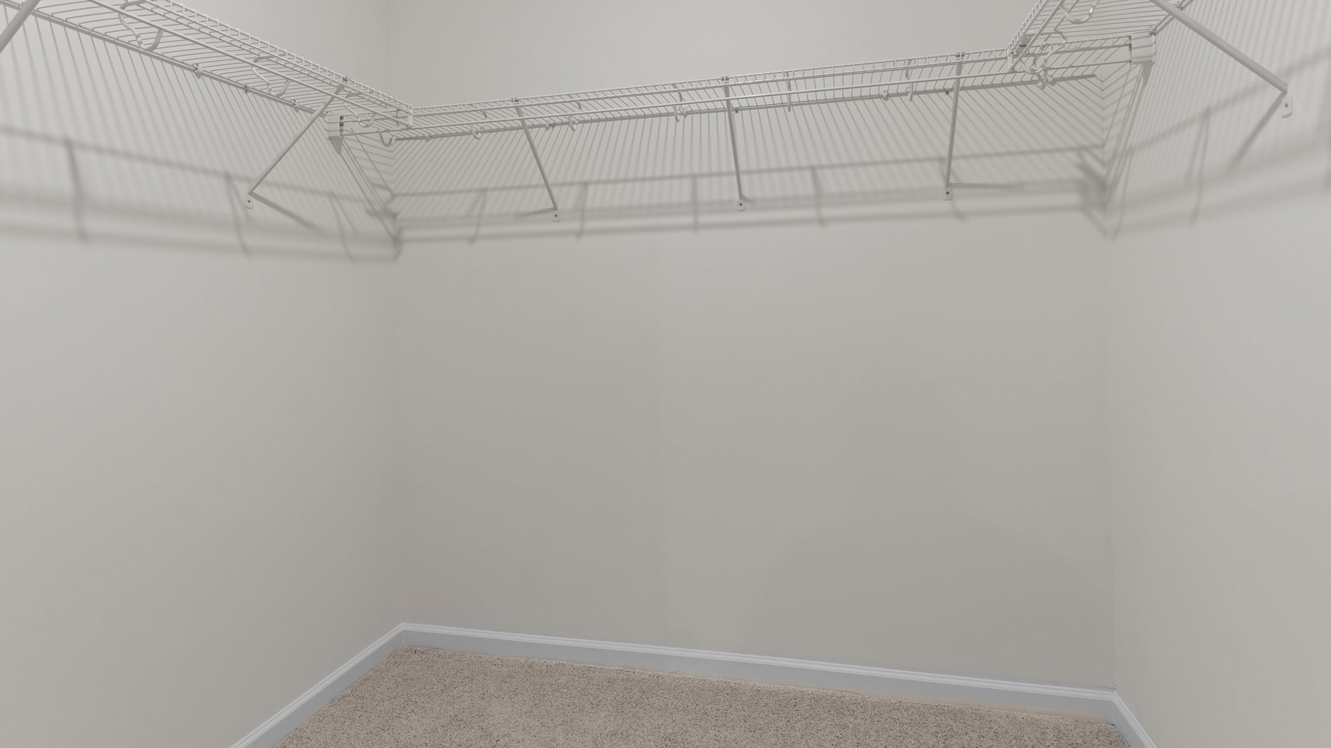 walk in closet with wire shelving