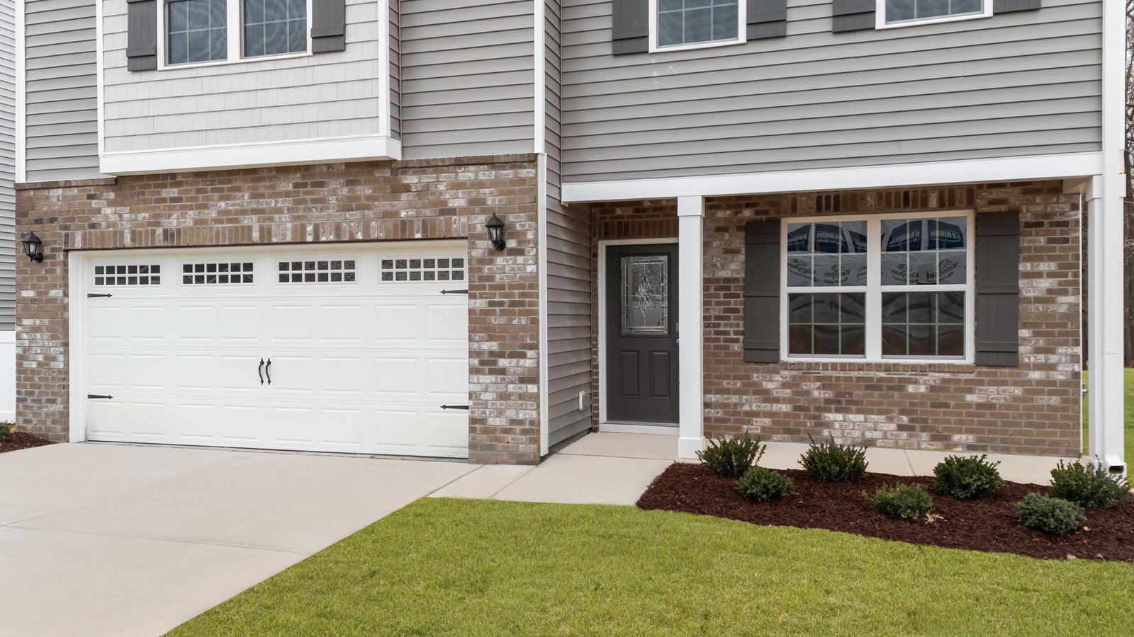 front porch of two story home