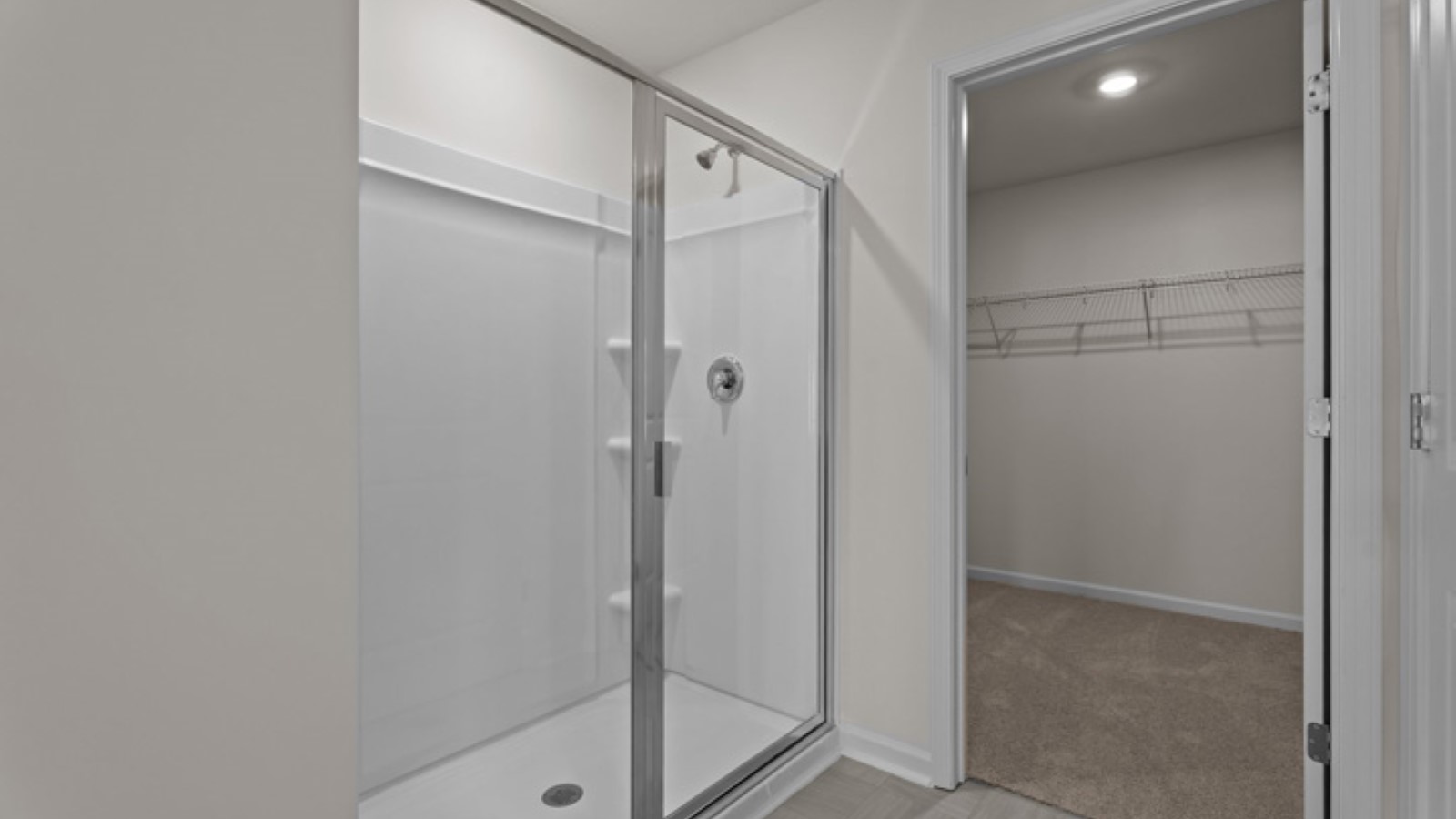 primary shower and walk in closer