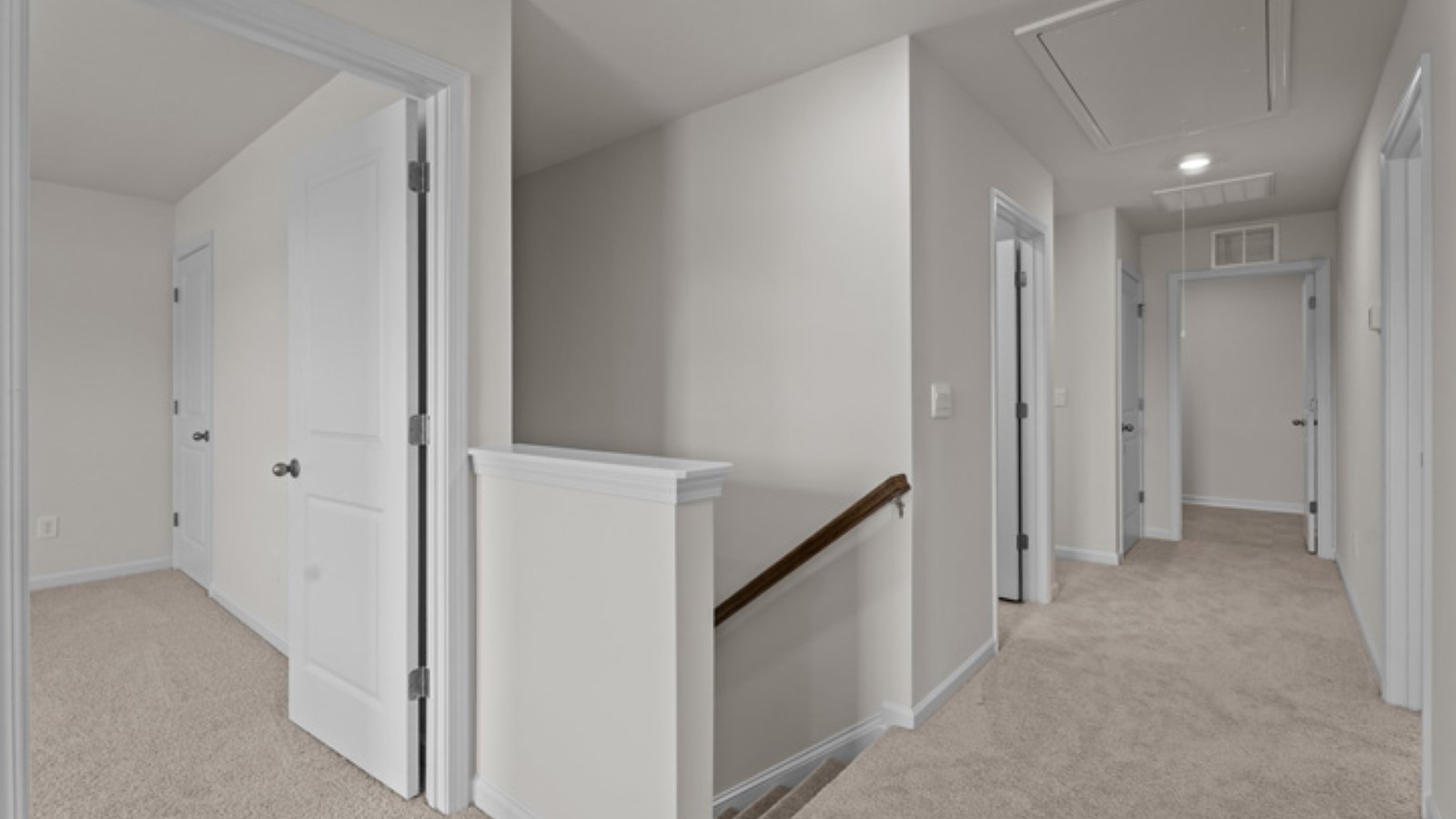 top view of hte stairs and open floorplan