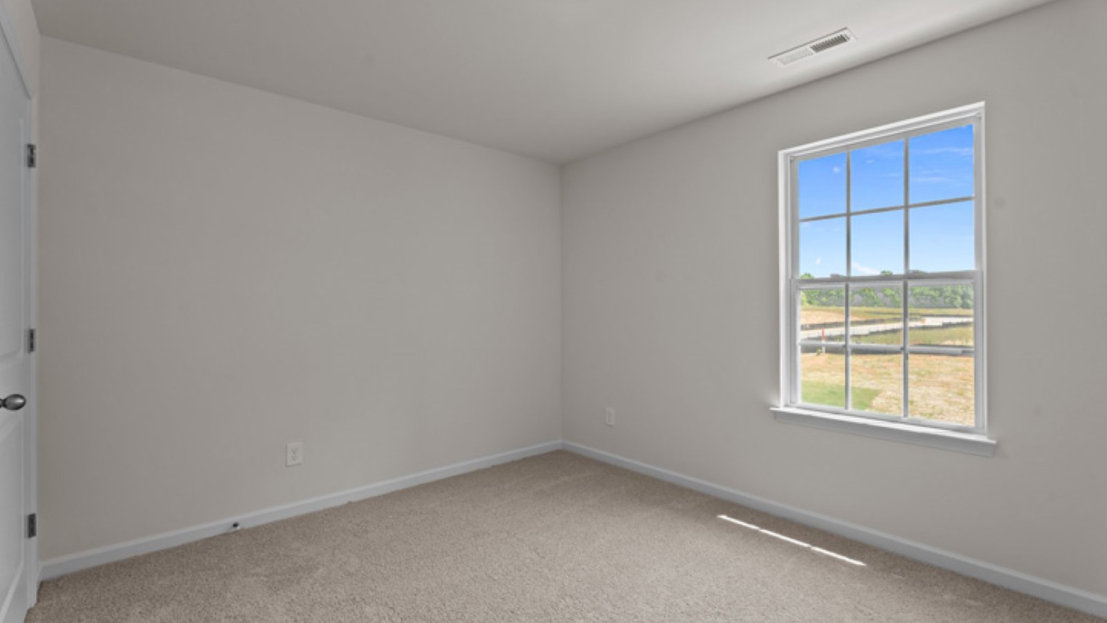 bedroom with window view