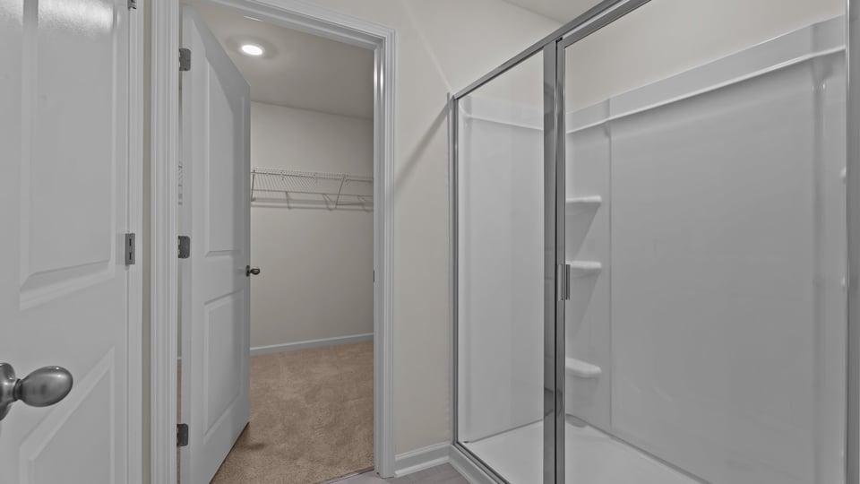 Bathroom with grey cabinets