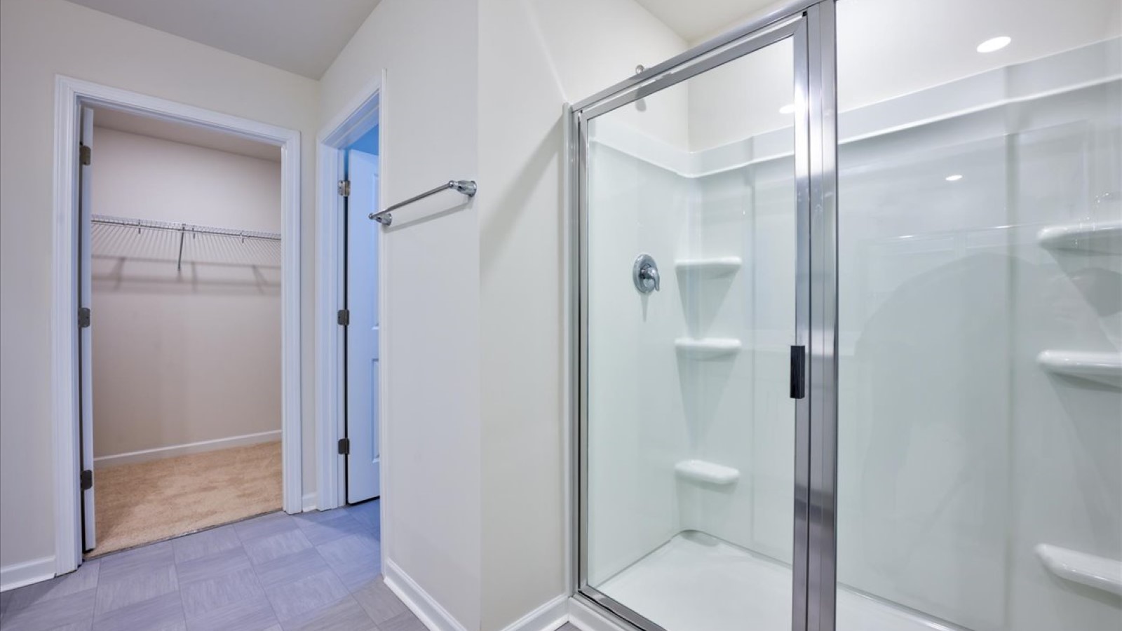 Primary bathroom with walk-in shower