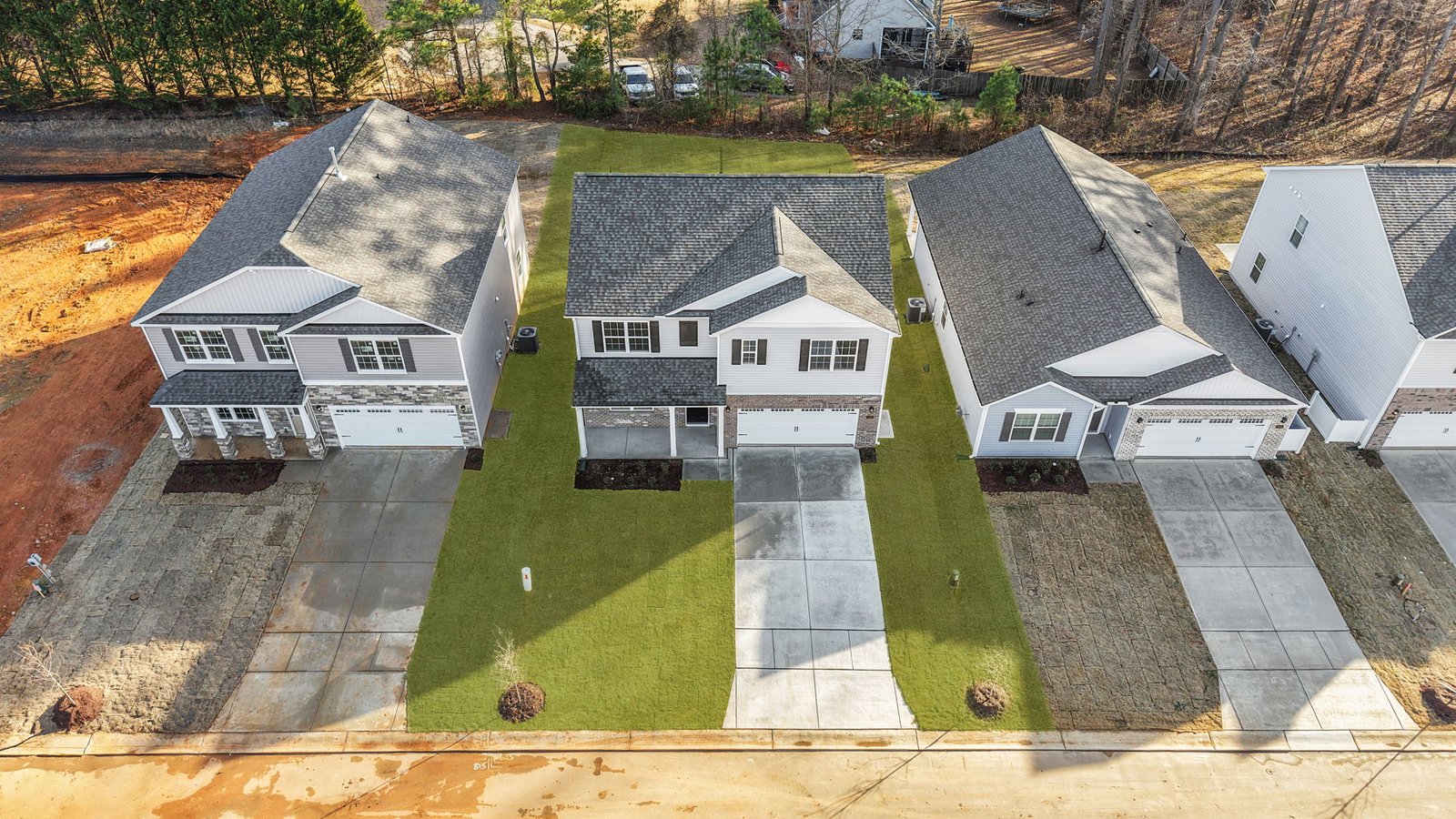 front aerial view of home