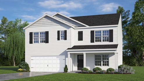 Two story home with two cra garage