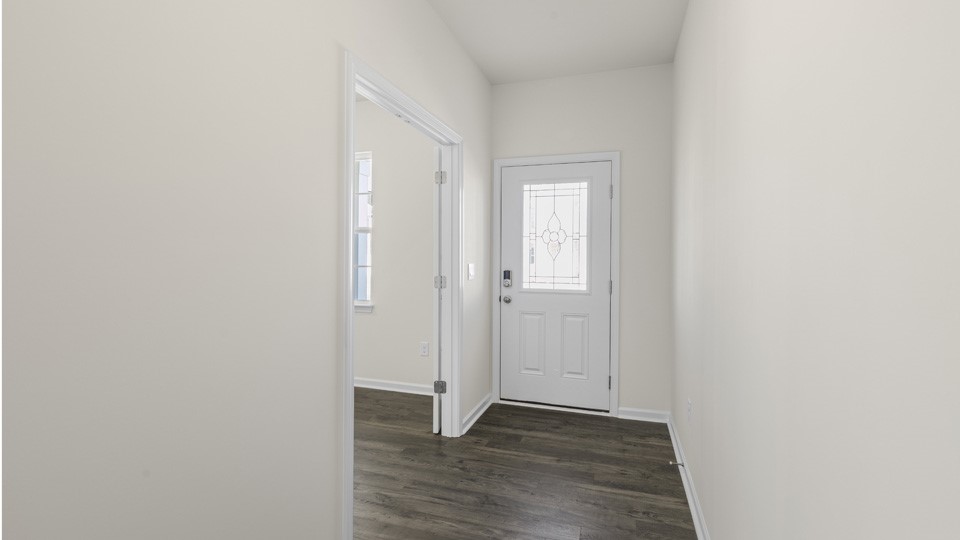 hallway and entryway view