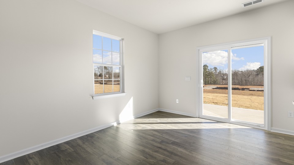open concept dining area