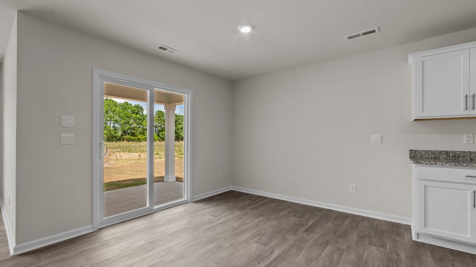 open concept kitchen and living space