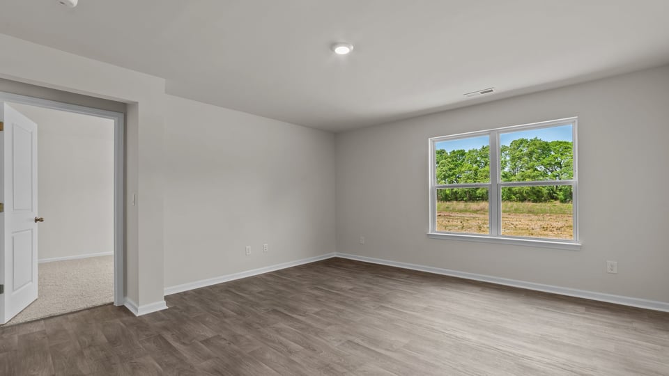 open concept kitchen and living space