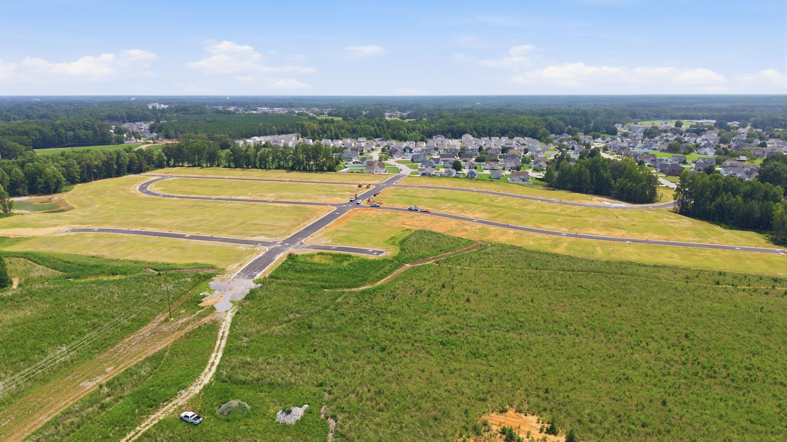 aerial view of community with view of streets
