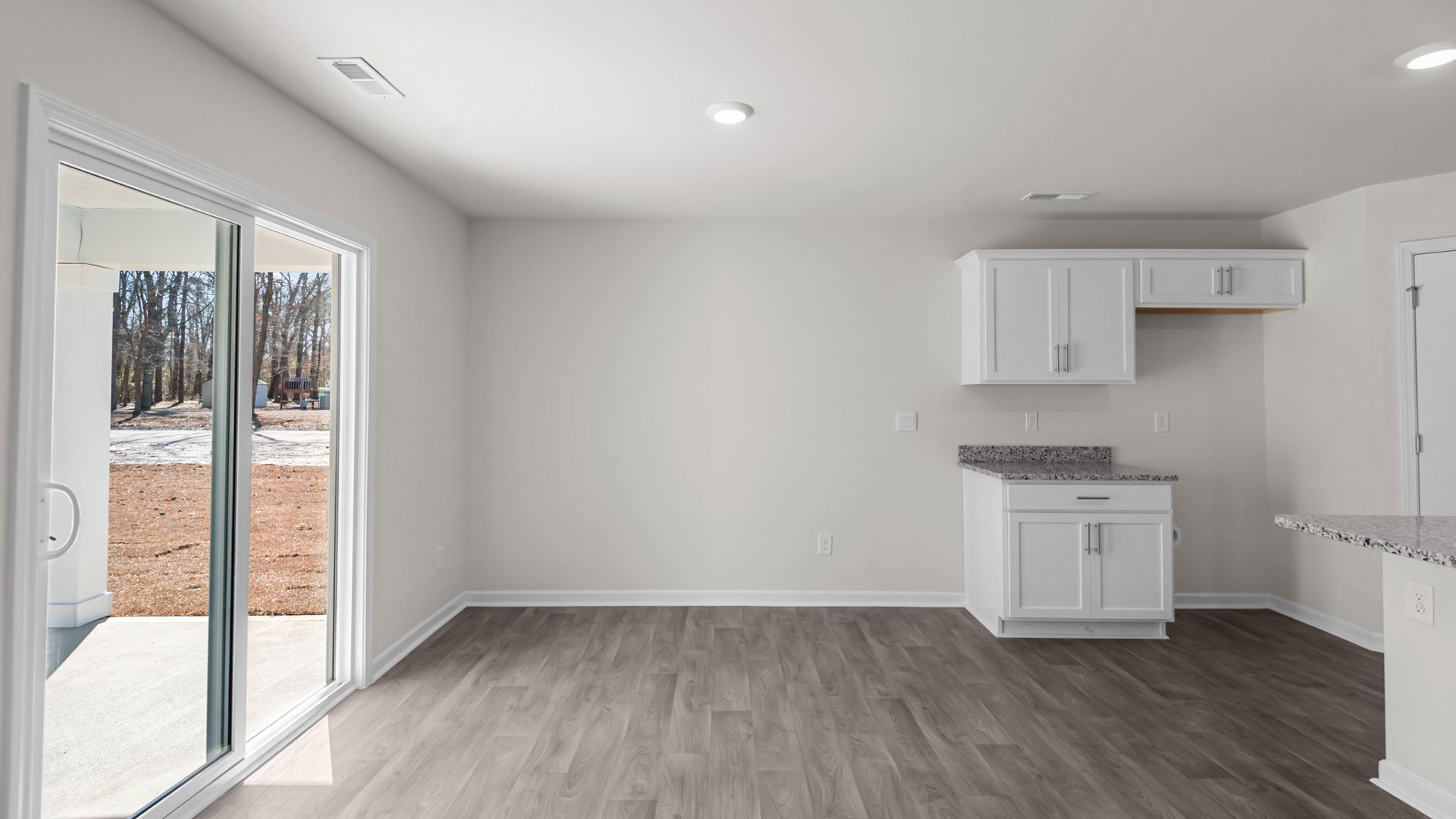 dining area with glass door