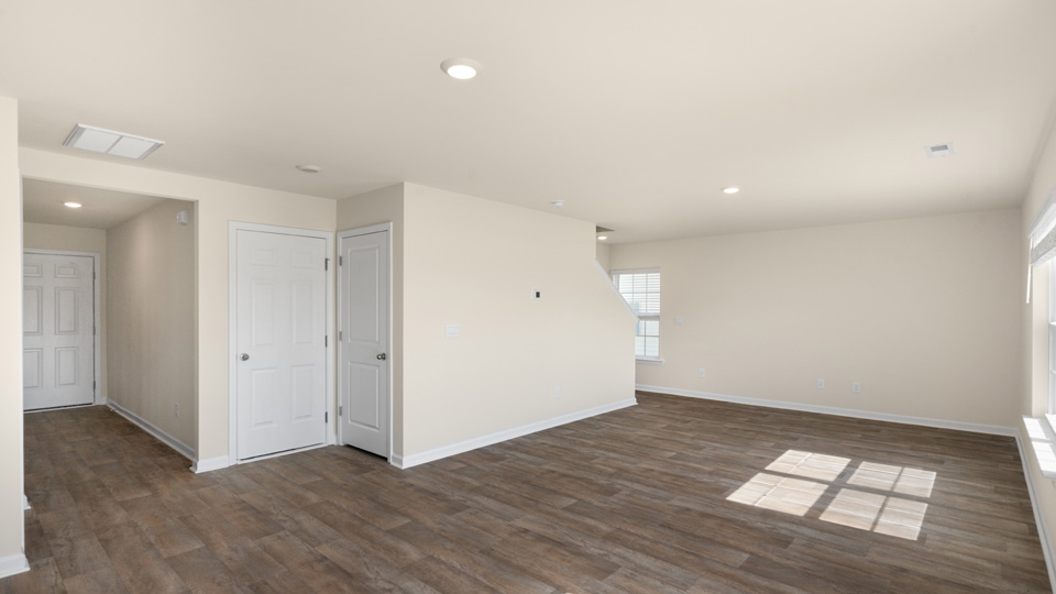 living room with ample lighting