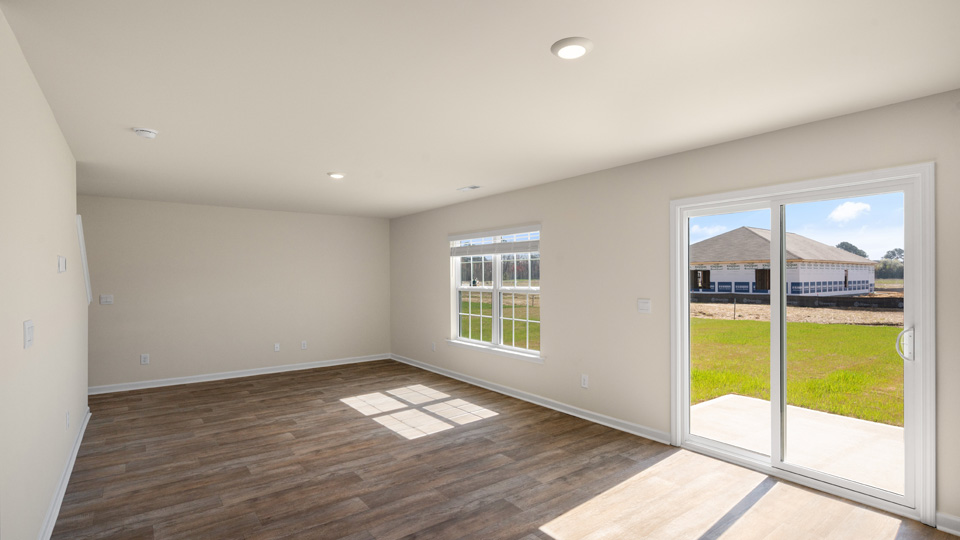 living room with ample lighting