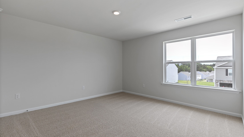 Bedroom with carpet