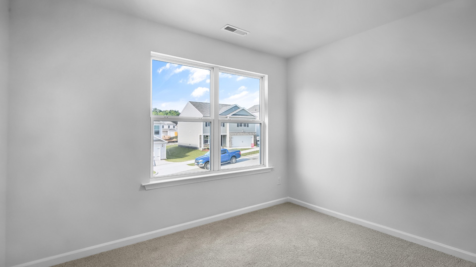 Bedroom with carpet