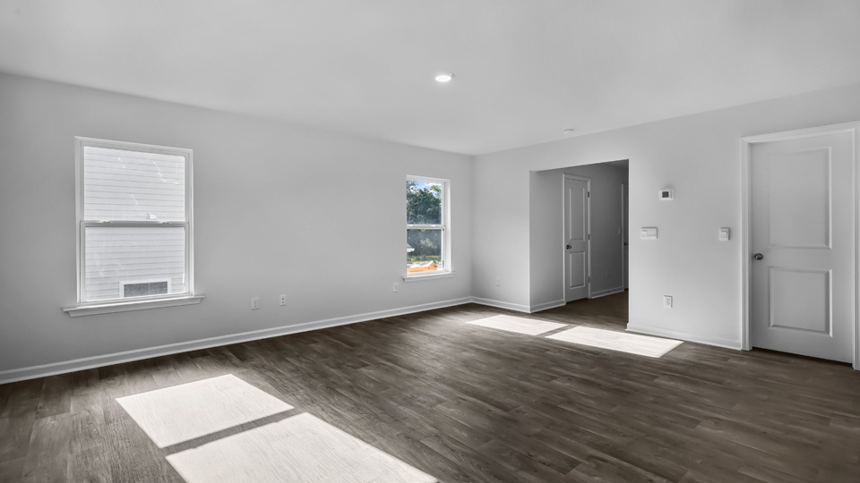 Living area with revwood flooring