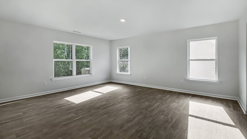 Living area with revwood flooring
