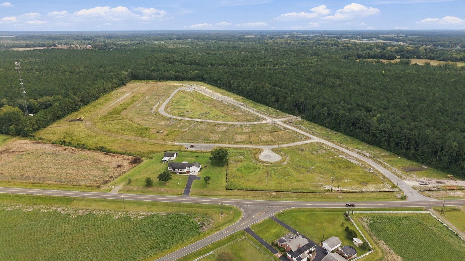 aerial view of neighborhood