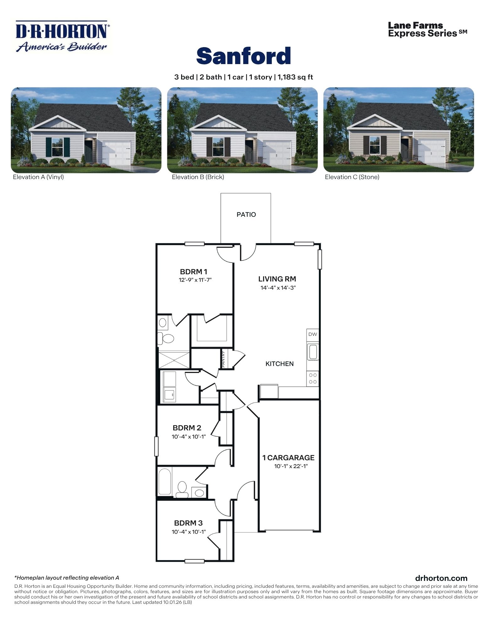 * Photos are not of actual home or interior features and are representative of floor plan only. *