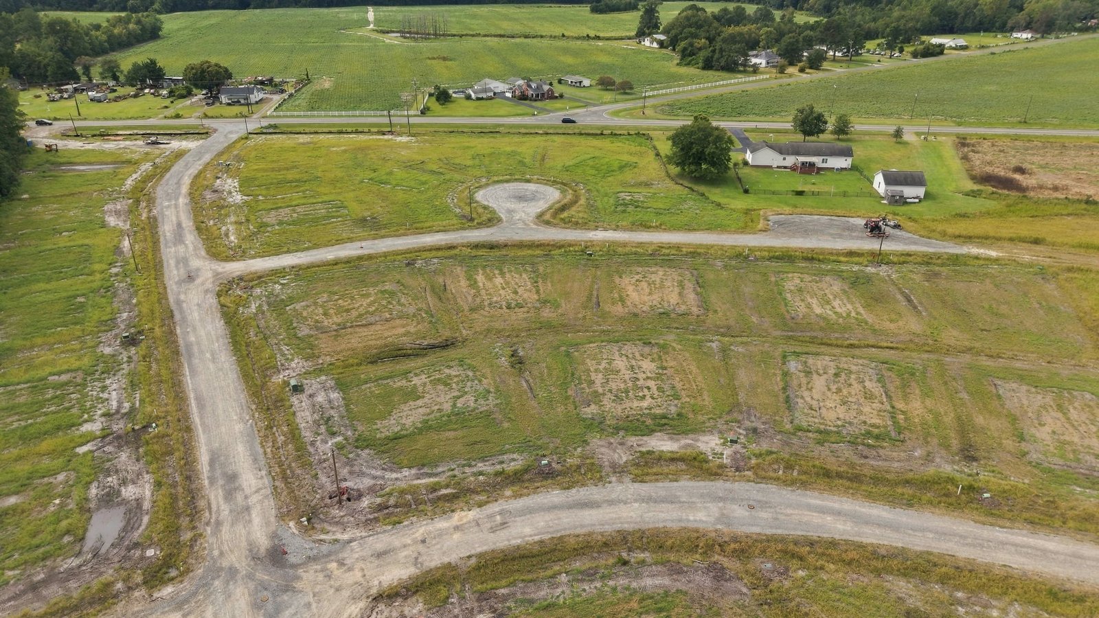 aerial view of neighborhood